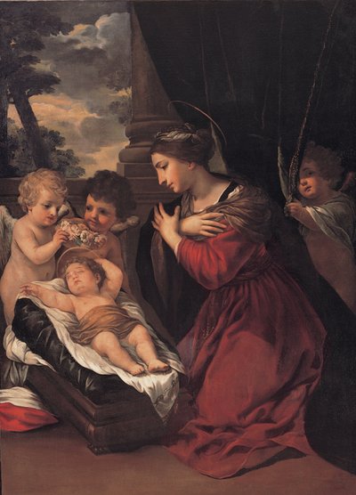 Madonna mit dem Kind und Engeln von Pietro da Cortona